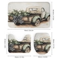 thumbnail image 3 of 4 Pcs Shower Curtain Sets Vintage Truck with Flower with Non-Slip Rugs Toilet Lid Cover And Bath Mat Truck Decor with Flowers Bathroom Decor Sets for Bathroom Decor Set 72inch X 72inch, 3 of 8
