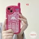 thumbnail image 1 of Funda De Dibujos Animados Linda Melodía Coolommy Compatible Para iPhone 11 7 8 Plus XR 14 13 12 Pro MAX X XS Retro Personalidad Celular Forma De Teléfono Cubierta Suave, 1 of 3