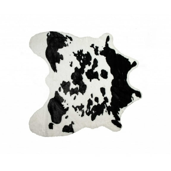 Black And White Animal Print Area Rug - 3'6"