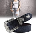 thumbnail image 2 of Ywmsfl Subculture Adjustable Rhinestone Belt Woman Full Sequins Waist Belts Cowboy Punk Belt for Jeans Skirt, 2 of 6