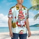 thumbnail image 3 of Balery Funny Christmas Gnome Camisas hawaianas de manga corta para hombre, camisas playeras de corte holgado, camisas de vacaciones con botones,Large, 3 of 7