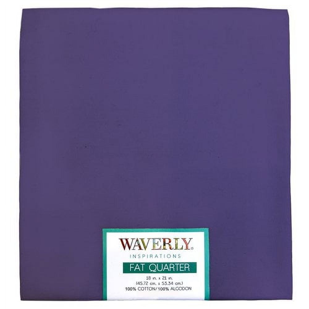 (4 pack) Waverly Inspirations Cotton 18" x 21" Fat Quarter Solid PANSY Print Fabric, 1 Each