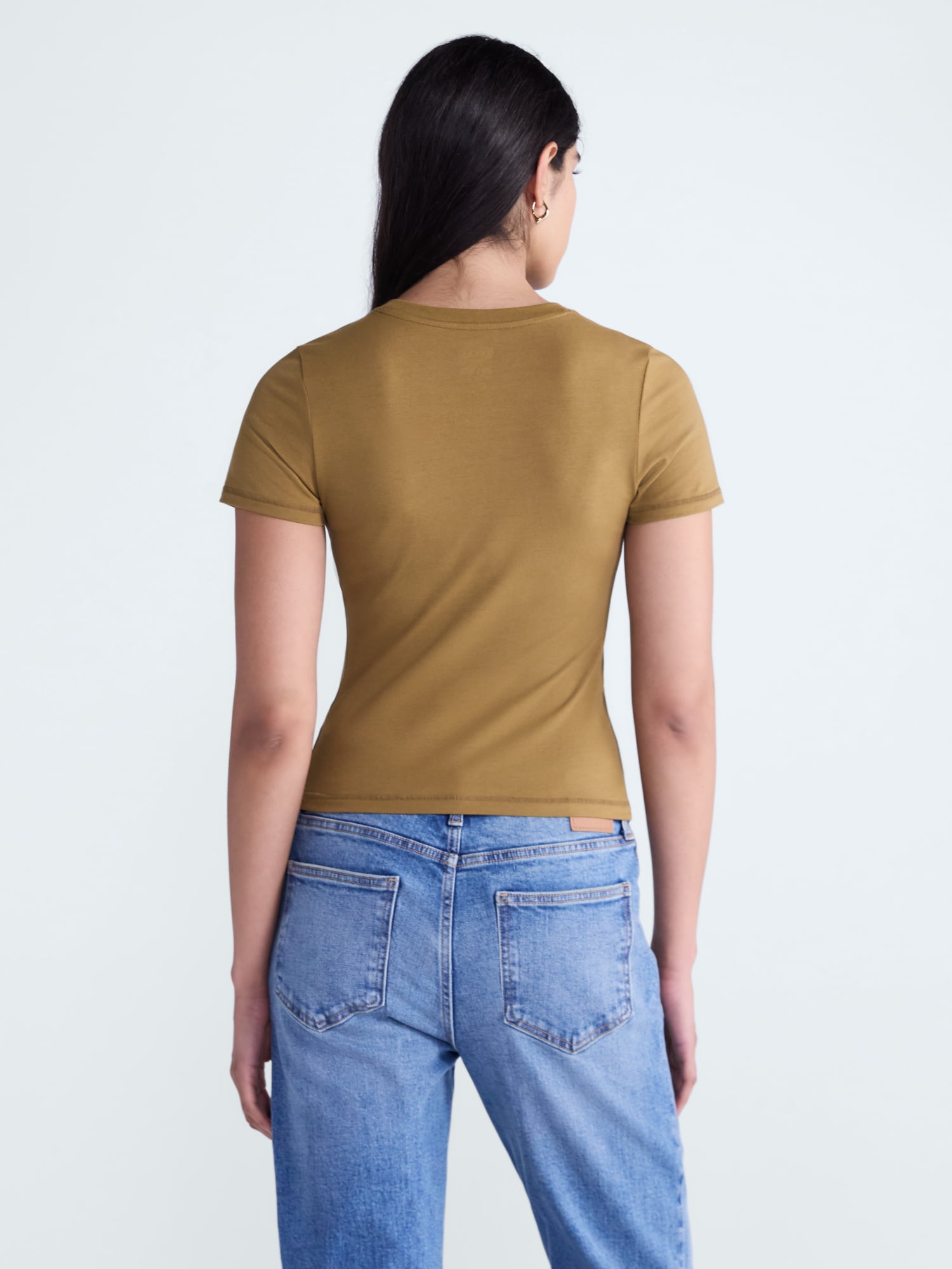 Scoop Women’s The York Baby Tee with Short Sleeves, Sizes XS-XXL