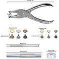 thumbnail image 3 of Leather Rivets 240 Set 2 Sizes Double Rivet Tubular Metal Studs--, 3 of 5