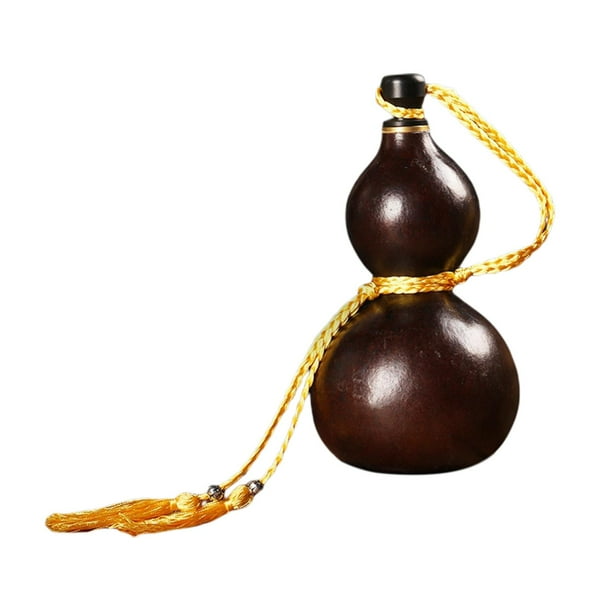 Botella de agua de calabaza artesanal con tapa, gran capacidad, para actividades al aire libre, vino de calabaza Café Grande