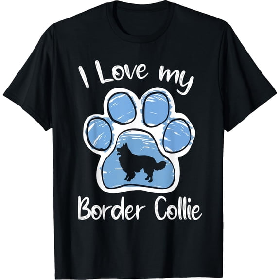 I Love My Border Collie Funny Dog Lover T-Shirt