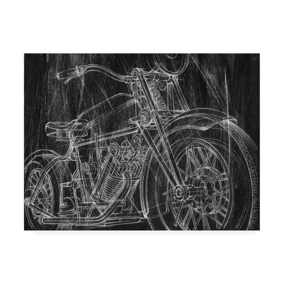 Trademark Fine Art 'Motorcycle Mechanical Sketch I' Canvas Art by Ethan Harper