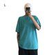 thumbnail image 1 of Camiseta de mujer de manga corta, cuello redondo, color sólido, camiseta informal, azul lago, L AweSitey AP001185-46B, 1 of 7