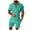 Blue, variant on JLFKNG Men's 2 Piece Outfits Short Sleeve Zipper Up T Shirt And Plaid Shorts With Elastic Waist Drawstring Set Tracksuit Suitable For Vacation