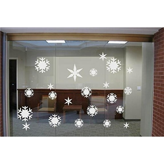 Decal ~ Christmas Decal ~ Snow Flakes Lot 22 ~ CHRISTMAS WALL or Window DECAL
