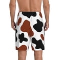 thumbnail image 3 of Daiia Brown Black Cow Mens Woven Stretch Pajama Short,Short Pajama Pants-X-Large, 3 of 9