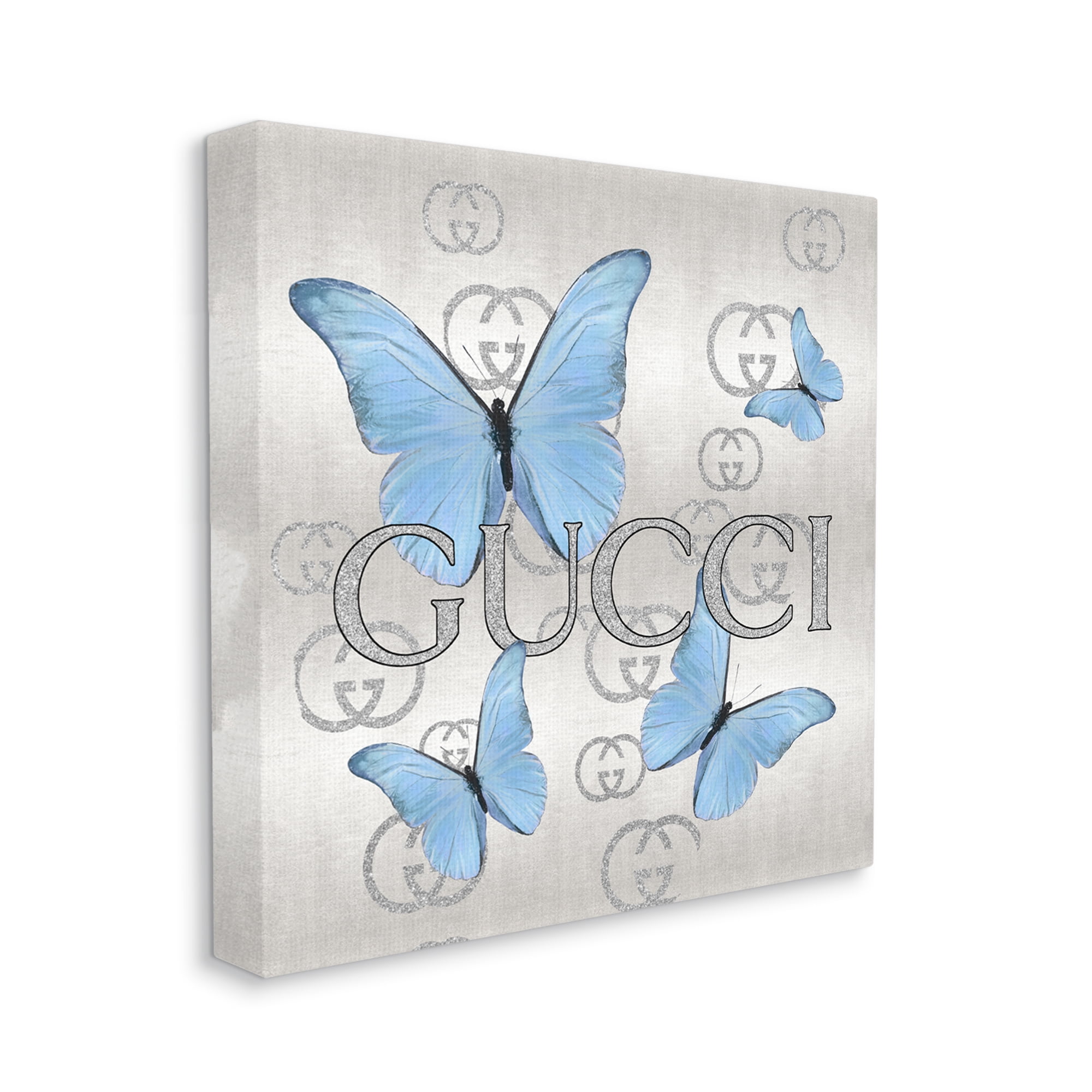 Stupell Industries Glimmering Glam Butterflies Animals & Insects Painting Gallery Wrapped Canvas Print Wall Art, 36 x 36