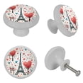 thumbnail image 4 of Valentine's Day Fluorescent Drawer Pulls with Screws: Round 4-Pack, Glow-in-the-Dark Knobs for Cabinets, Wardrobes, and Dressers - Furniture Decor with Fluorescence Handles, Crystal Knobs, 4 of 6
