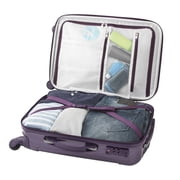 Protege Briarleigh 24 in Check-In Rolling Hardside Upright Luggage, Purple