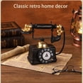 thumbnail image 2 of Inteprter Modelo de teléfono vintage de resina, teléfono de cabina para el hogar, adorno de teléfono para fotografía, decoración vintage, Decoración del hogar rojo, 2 of 6