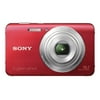 Sony Cyber-shot DSC-W650 - Digital camera - compact - 16.1 MP - 720p - 5x optical zoom - Carl Zeiss - red