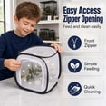 thumbnail image 2 of Insect and Butterfly Habitat Cage, Collapsible Insect Mesh Cage Terrarium with Zipper Protection, Reusable Insect Breeding Cage Breathable Net, 12"x12"x12", 2 of 7