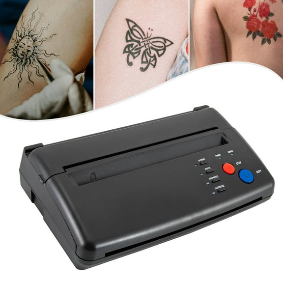 110-220V Tattoo Stencil Maker Tattoo Transfer Thermal Copier Stencil Printer Machine Black 11.02*6.49*2.75in for A Variety of Bars, Stage Performances, Parties