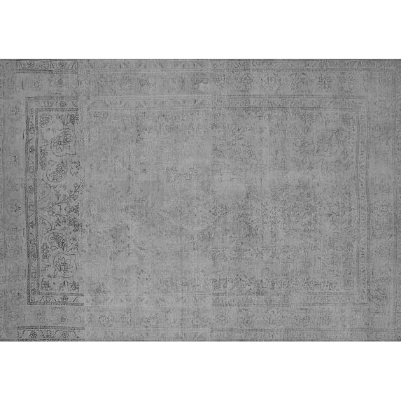 Ahgly Company Indoor Rectangle Oriental Gray Industrial Area Rugs, 8' x 12'