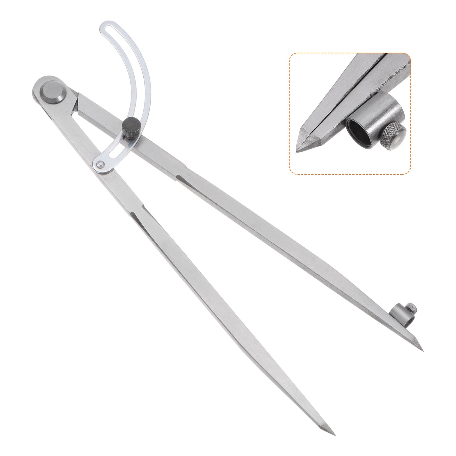 Uxcell Wing Divider Compass 12 Inch 300mm Adjustable Lockable Compass with Pencil Holder for Geometry Drawing