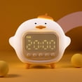 thumbnail image 4 of (Blanco) Pato Lindo Reloj Despertador Luz Nocturna, Brillo Ajustable Luz Nocturna de Silicona para Dormitorio, 4 of 5