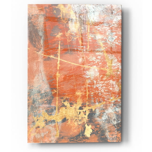 Epic Art 'Terre Cotta Lace I' by Jennifer Goldberger Acrylic Glass Wall Art, 24"x36"