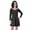 Dark Gray, variant on Womens Full Sleeve Shift Dress w/ V neck Cotton Casual Summer Dresses - Q4