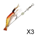 thumbnail image 1 of DYNWAVECA 2x Leurres de Pêche Crankbaits Vairon Crevette Appâts Rouge Jaune, Rouge Jaune, 3 Pcs, 1 of 10