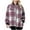 Purple, variant on RQYYD Shackets for Women Fashion Casual Zip Up Flannel Plaid Jackets Long Sleeve Baggy Outwear Coat Fall Clothes