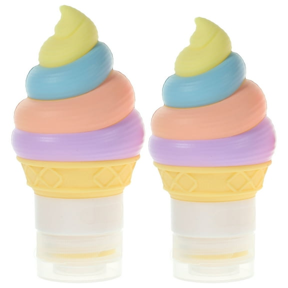 Raindrops Sauce Squeezing Bottle Silicone Ice Cream Shaped 2Pcs 4.3X2.1X2.1In