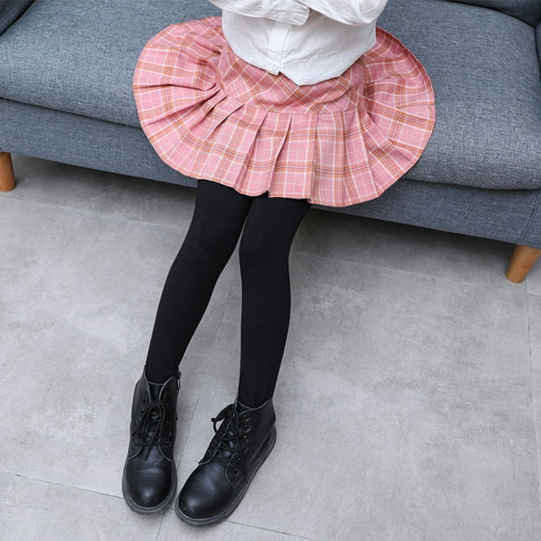 Dresses For Girls Pantskirt Footless Leggings With Plaid Skirt Kids Clothes  Pants Girls Holiday Dress Pink 9 Years-11 Years