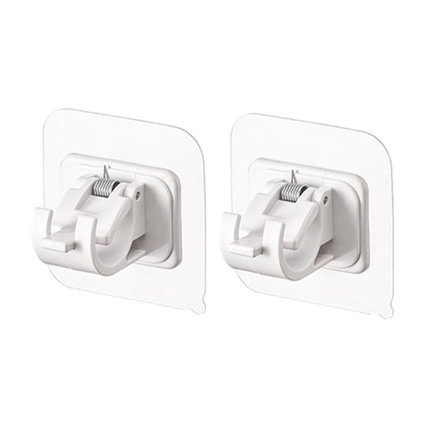 Clips Barra Transversal Cortina Soporte Varilla Fijación 2 PPC Autoadhesivo Servicio Pesado Multifuncional para Baño