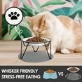 thumbnail image 5 of Elevated Cat Bowl,Raised Ceramic Cat Food Bowls with with Non-Slip Mat,Whisker Fatigue Cat Bowl Elevated Dishwasher Safe Cat Dishes for Indoor Cats, Kitten, Puppies and Small Dogs (1 Fish+1 Paw), 5 of 7