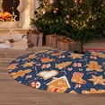 thumbnail image 2 of Cauagu 36" Christmas Tree Skirt Gingerbread Delights Pattern Christmas Tree Decorations Tree Mat for Xmas Decorations Occasion Holiday Home Decor -36", 2 of 7