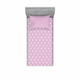 thumbnail image 2 of Mauve Bedding Set with Sheet & Covers, Abstract Daisy Chamomiles Pattern Classic Love Florets Petals Art Image, Printed Bedroom Decor 2 Shams, 4 Sizes, White and Lilac, by Ambesonne, 2 of 3