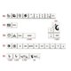 thumbnail image 3 of 138 Keys MDA PBT Keycaps for Mechanical Keyboard Dye Subbed Star Moon Myth Theme White Color MDA Ke, 3 of 5