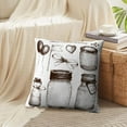 thumbnail image 4 of LALILO Throw Pillow Covers Collection Ink Mason Decoration Vintage Cushion Cover 18" x 18", 3103 Pack, 4 of 6