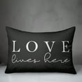 thumbnail image 2 of Creative Products Love Lives Here Gray 14x20 Spun Poly Pillow, 2 of 2