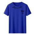 thumbnail image 6 of Stars Moon Funny Graphic Tees for Women Round Neck Short Sleeve Casual Fall Tops Fall Shirts Blue S, 6 of 6