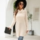 thumbnail image 1 of Jersey de cuello alto para mujer, suéter informal, top de punto holgado de longitud media, novedad de 2023, 1 of 4
