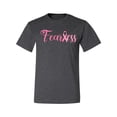 thumbnail image 2 of Wild Bobby, Fearless Pink Ribbon Support Warrior Women, Breast Cancer Awareness, Men Graphic Tee, Heather Black, XX-Large, 2 of 5