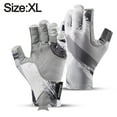 thumbnail image 2 of Gray sports gloves Leaky finger cycling gloves Sunscreen Fishing gloves - XL, 2 of 6