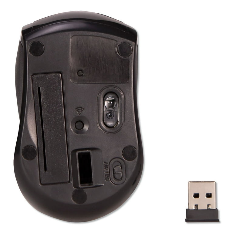 Compact Mouse, 2.4 GHz Frequency/26 ft Wireless Range, Left/Right Hand Use, Black Compact Mouse, 2.4 GHz Frequency/26 ft Wireless Range, Left/Right Hand Use, Black
