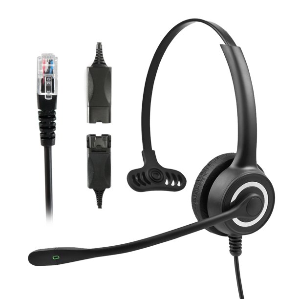 HP128MP QD RJ9 Plug Telephone Operator Office Headset with Microphone
