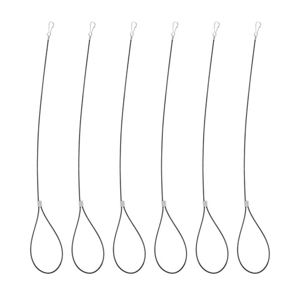 KONTONTY 6pcs Gate Latch Pull Cable Stainless Steel Adjustable Fence Latch Pull Cord for Backyard Garden Wooden Metal Doors Gate Opener