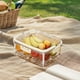 thumbnail image 1 of Recipiente Grande para Snacks con Tapa y Asa | Caja de Almacenamiento Transparente y Portátil para Viajes | Organizador de Frutas, Dulces, Frutos Secos y Verduras | 32 X 24 X 13 Cm - Blanco | Materia, 1 of 6