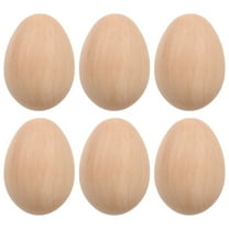 ITSELFER 6Pcs Fake Eggs Wood Craft Eggs Unfinished Wooden Eggs For Painting Craft Eggs Eggs Wood Eggs