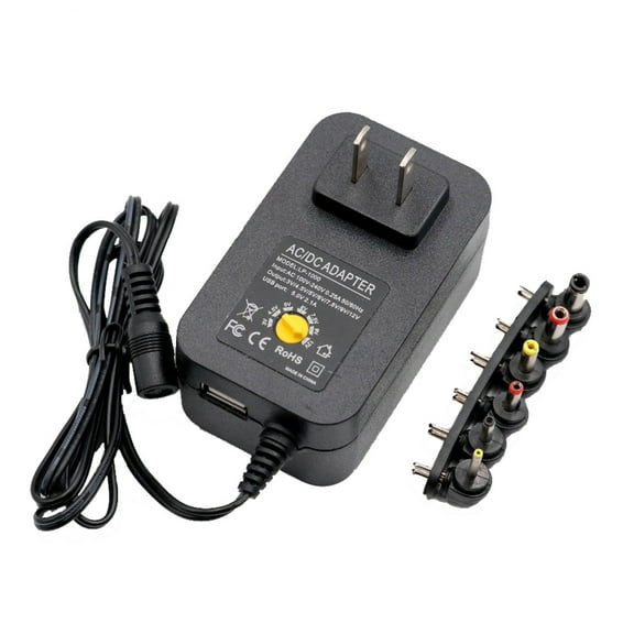 MIXFEER 3V 4.5V 5V 7.5V 9V 2A 2.5A AC/DC Adapter Adjustable Universal Power Adapter 30W