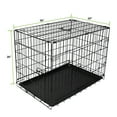 thumbnail image 3 of Geniqua Intermediate Black 36" 2-Dr Folding Pet Crate Cage Dog Cat Kennel Pen + ABS Tray, 3 of 8