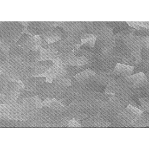 Ahgly Company Indoor Rectangle Patterned Gray Area Rugs, 5' x 7'